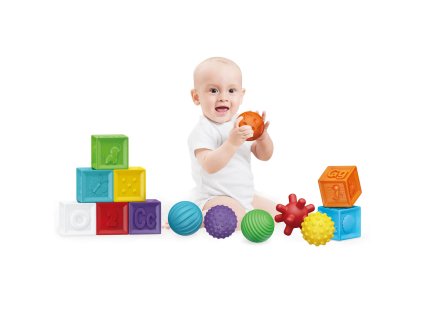 set kostky a míčky pro děti 1