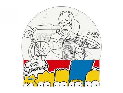 30689 puzzle the simpsons vymaluj si kruh 28 cm 2502