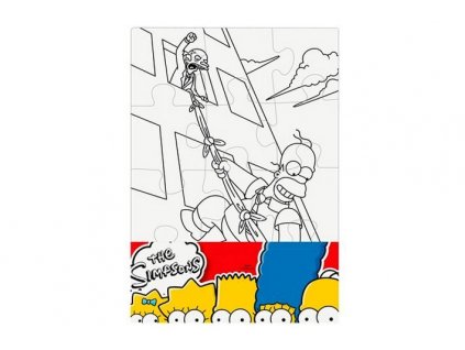 30692 puzzle the simpsons vymaluj si obdelnik 21x30 cm 2519