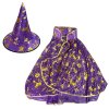 čarodějnický set klobouk plášť fialový 1