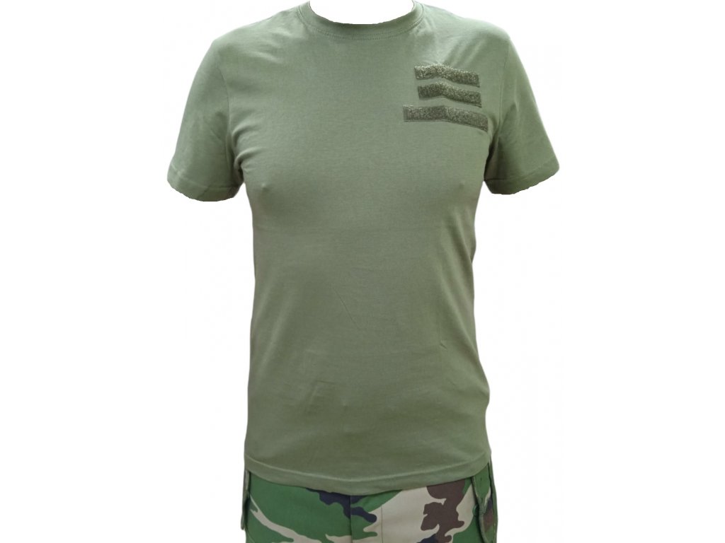 Tričko vojenské SVK s hodnostným označením (Farba Zelená, Veľkosť XS)