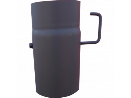 Roura s klapkou, dl.250mm, prům.150, ČERNÁ