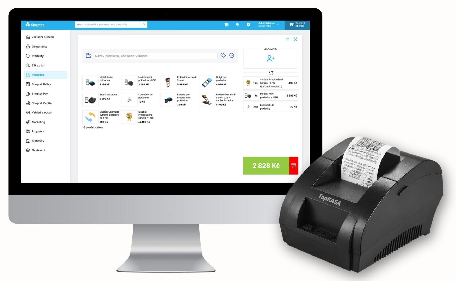 Tisk a propojení pokladny s Shoptet Pokladnou