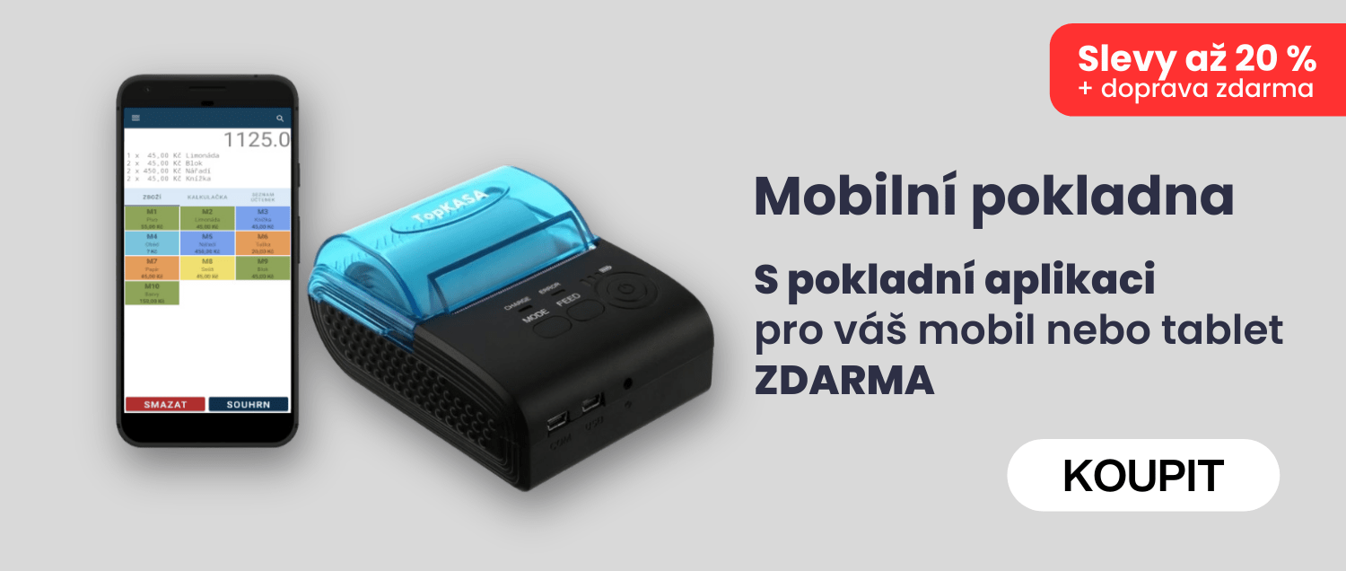 Moderní pokladní systém zdarma ve vašem mobilu nebo tabletu. Mobilní mini pokladna, EET, Nejprodávanější řešení pro vaše podnikání - TopKasa.cz