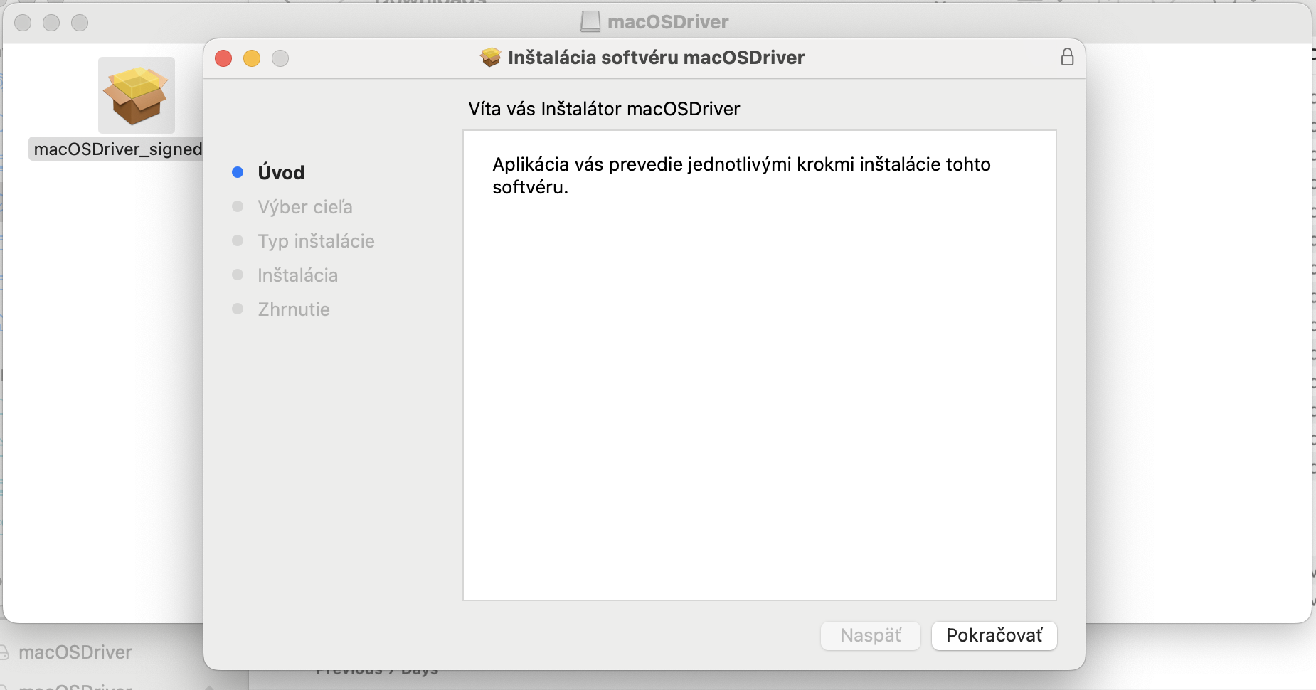 VRP2 nastavenie macOS