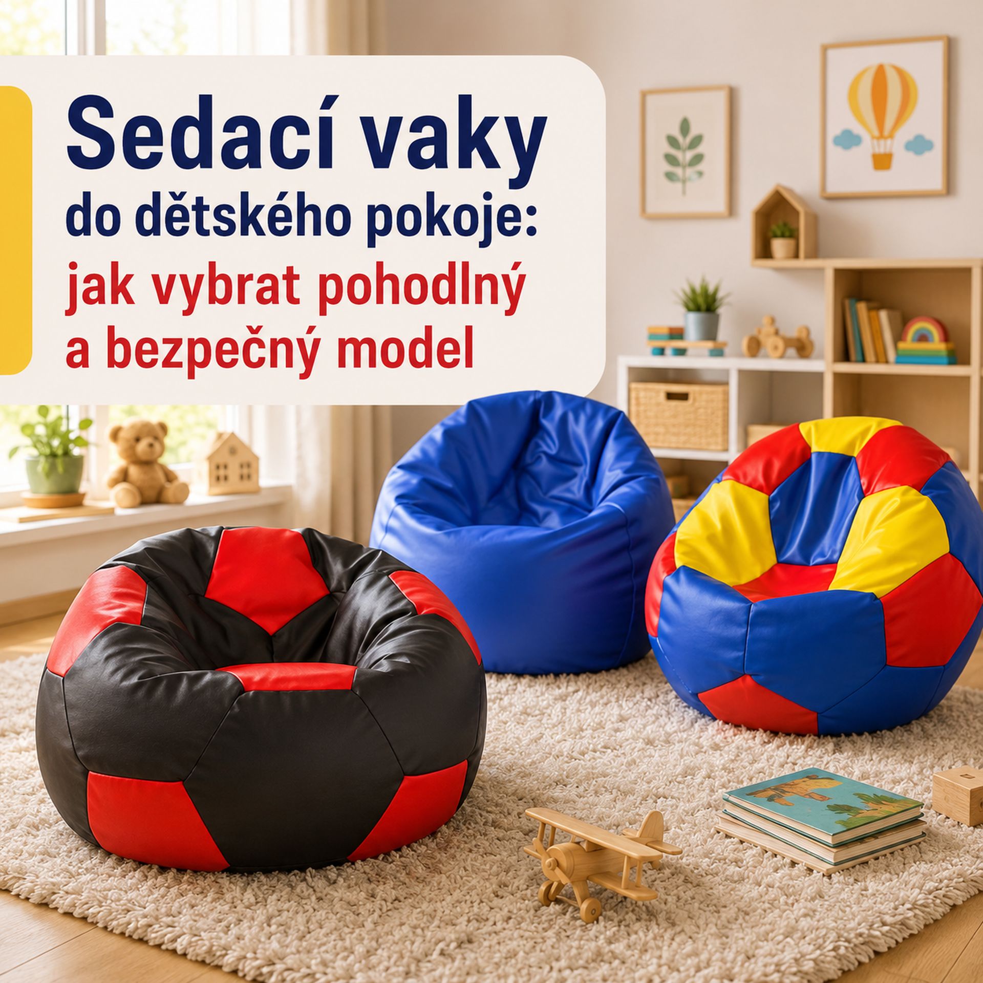 Sedací vaky do dětského pokoje: jak vybrat pohodlný a bezpečný model