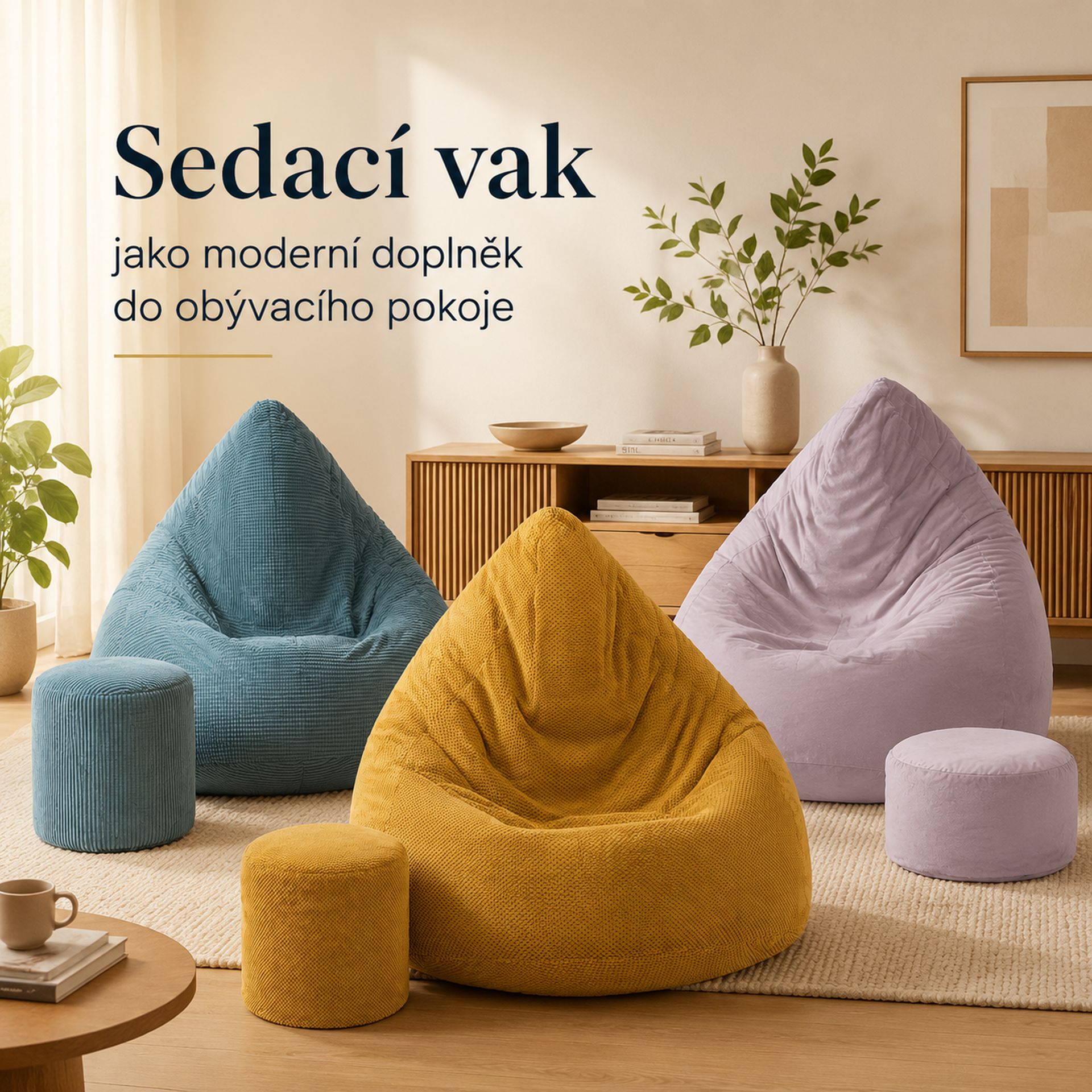 Sedací vak jako moderní doplněk do obývacího pokoje