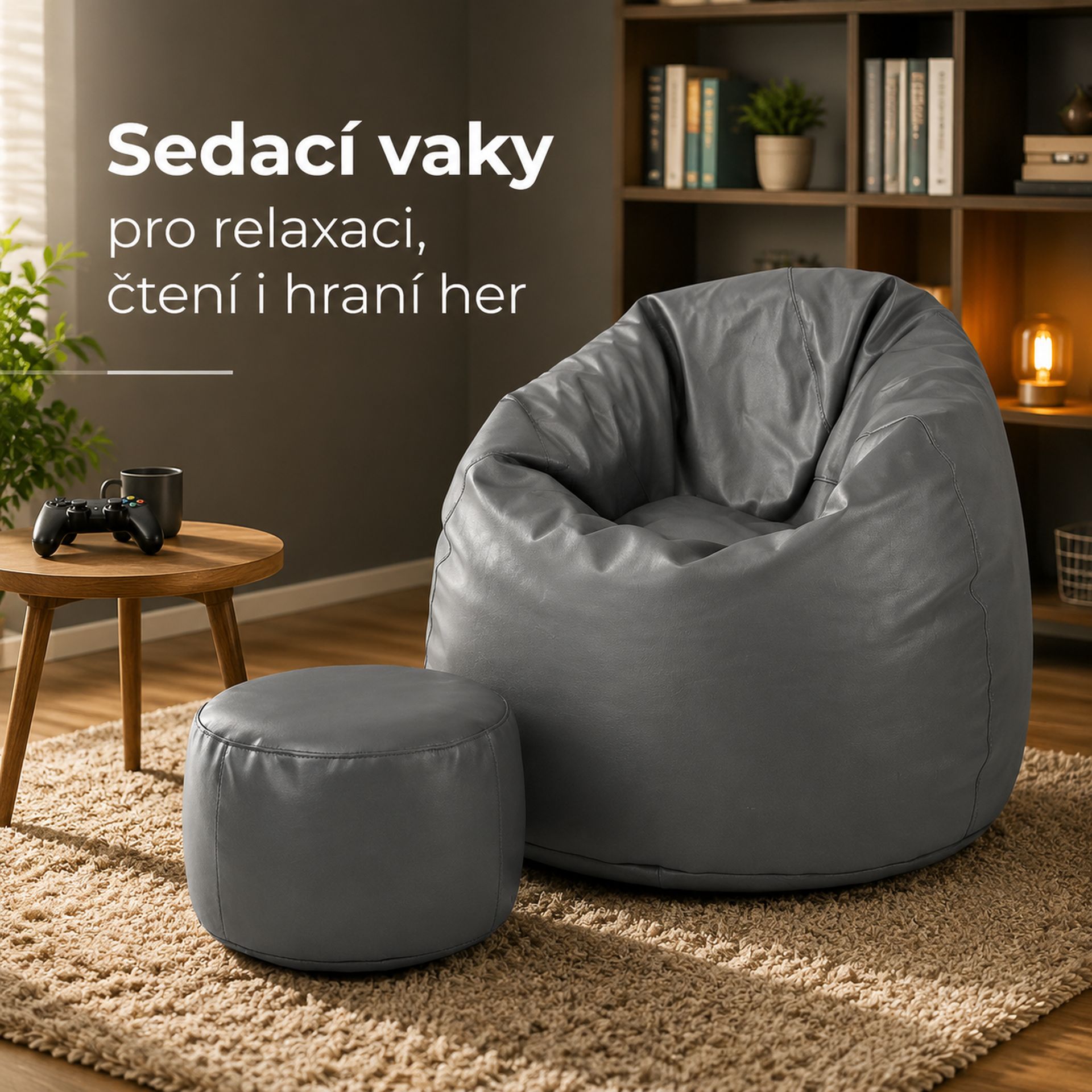 Sedací vaky pro relaxaci, čtení i hraní her