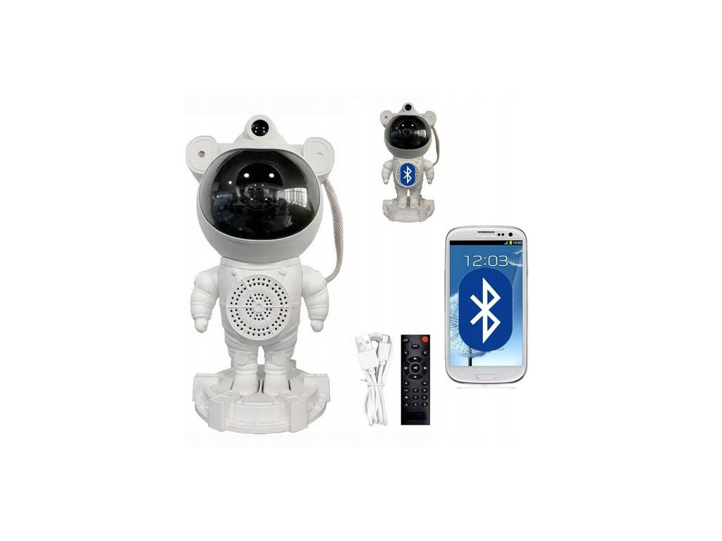 17481 2 hvezdny projektor novy astronaut s bluetooth reproduktorem a s dalkovym ovladanim
