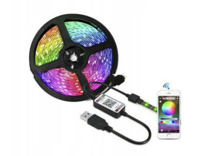 10080 6 led pasek 5 m rgb 5050 ip65 bluetooth ovladac zdroj