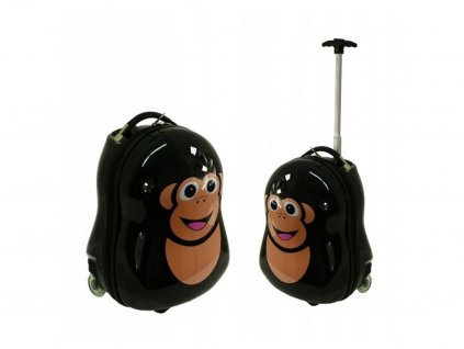 Dětský kabinový kufr s kolečky RGL ABS 01, 31 L Opice