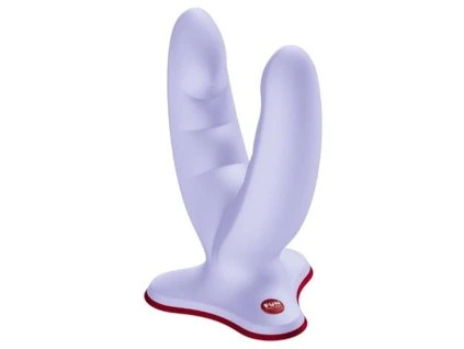 Dvojité dildo s přísavkou - Levandule