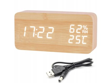 4722 led digitalni hodiny s budikem a teplomerem
