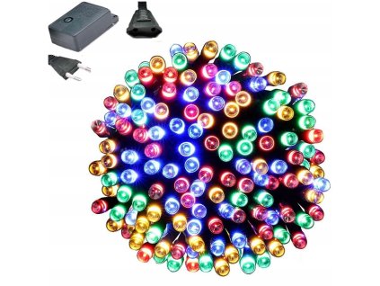 Vánoční 100 LED osvětlení 8m - 7 barev (LED - světýlka White)