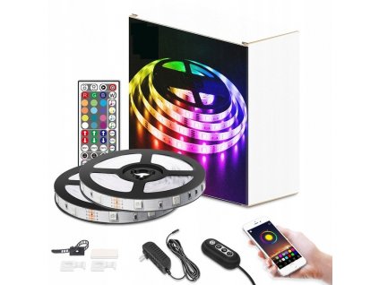 ZESTAW LED 12M RGB5050 Bluetooth KONTROLER MUZYKA