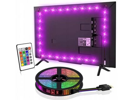 TASMA LED RGB USB 1M PODSWIETLENIE TV PILOT 5V