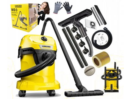 ODKURZACZ PRZEMYSLOWY KARCHER WD3 BEZWORKOWY