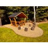 10239 4 zahradni altan se stolem a lavickami pro 12 osob