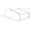 Lozko samochod 140x70 auto materac SPEED CARS Dlugosc cm 156 cm