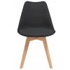 Jídelní židle čalouněná PP+Ekokůže (Barva Černá)