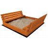 Pískoviště dřevěné 150 cm s lavičkami uzavíratelné (3)