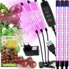 9561 8 heckermann led lampa pro rust a pestovani rostlin s casovacem 3 ks