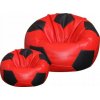 Sedací vak míč XXXL 100 cm + ZDARMA podnožník XL 35 cm Červený /Černý