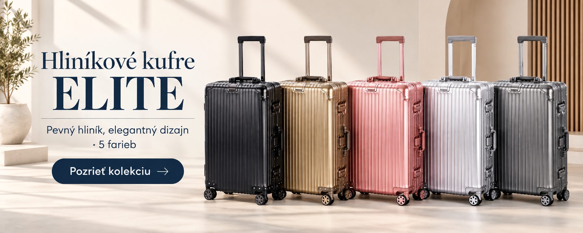 Hliníkové kufre Elite – 5 exkluzívnych farieb