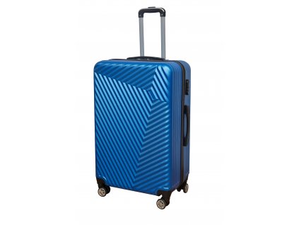 Veľký cestovný kufor na kolieskach Squareshine modrý + darček v hodnote 20 eur