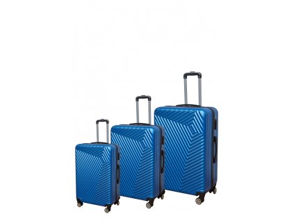 Set cestovných kufrov Squareshine modrý + darček v hodnote 20 eur