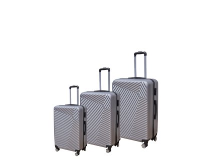 Set cestovných kufrov Squareshine šedý + darček v hodnote 20 eur