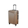 Stredný cestovný kufor do lietadla Squareshine zlatý