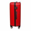 Veľký cestovný kufor na kolieskach Squareshine červený + darček v hodnote 20 eur