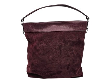 Kožená kabelka PYTSEM 235 bordová