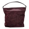 Kožená kabelka PYTSEM 235 bordová