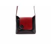 Kožená kabelka T 1512 černo-červená