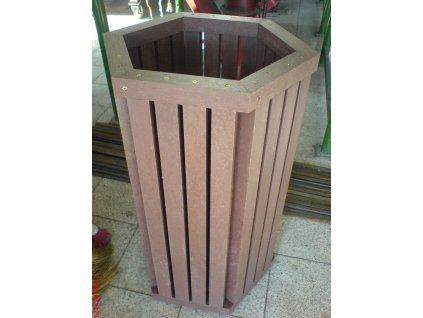 04 ba. Hexagonal waste bin - tall