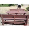 02 gd. Classic table and 2 benches with backrest