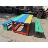 02 gl. Children's table set with 2 benches without backrest