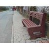 02a. L-bench masivní jednobarevná lavička s opěrkou