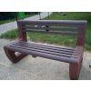 02a. L-bench masivní jednobarevná lavička s opěrkou
