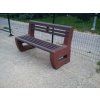 02a. L-bench masivní jednobarevná lavička s opěrkou