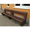 02 a. L-bench masívna jednofarebná lavička s opierkou