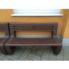 02a. L-bench masivní jednobarevná lavička s opěrkou