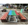 07 ef. Set kindertafel met 2 bankjes zonder rugleuning