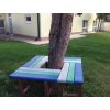 02 ka. Seating around a tree, multicolour