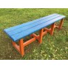 02 da. Bench without backrest 180 cm, different colour versions.