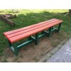 02 da. Bench without backrest 180 cm, different colour versions.