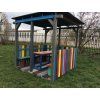 09 da. Tuinhuisje met plat dak, gekleurd