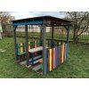 09 da. Tuinhuisje met plat dak, gekleurd